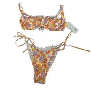 L*Space Camellia Top And Roger Bikini Bottom Set S